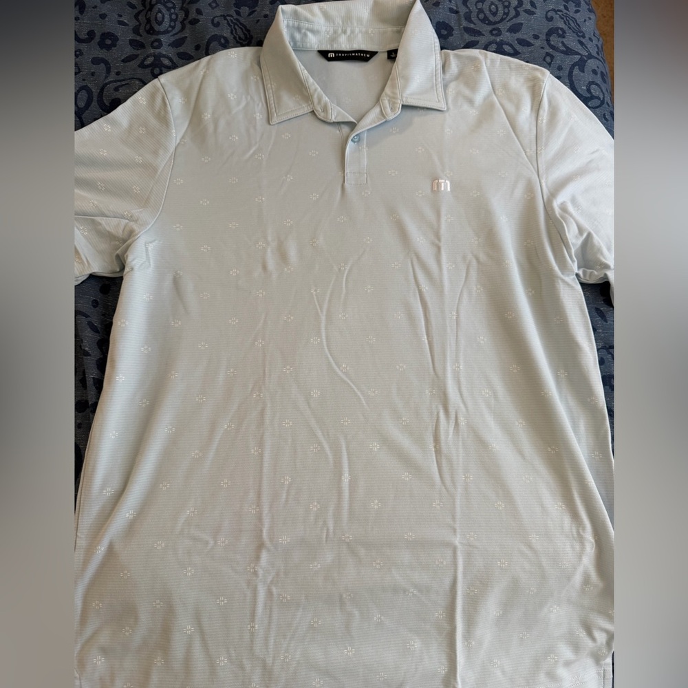 Travis Mathew Light Blue Polo Shirt